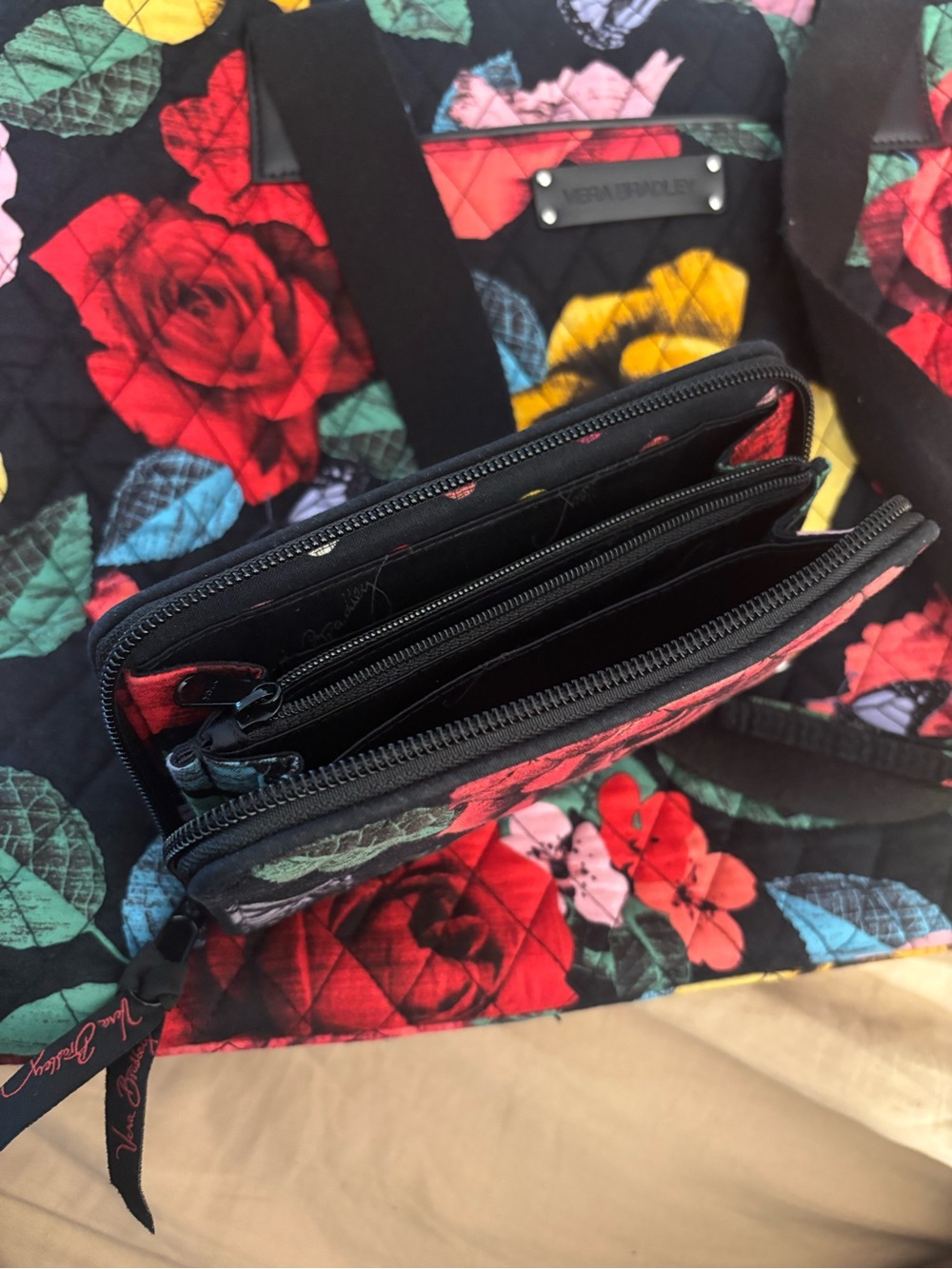 VERA BRADLEY SET in Havana Rose- discontinued - Picture 7 of 13
